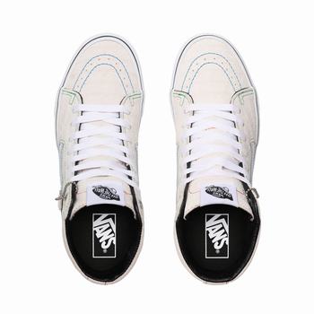 Damske Kotnikove Tenisky Vans Emboss Sk8-Hi Biele VA49LGJPY